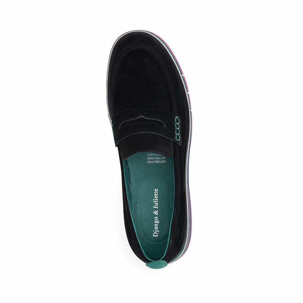 DJANGO & JULIETTE GLAMMS BLACK - Women Loafers - Collective Shoes 