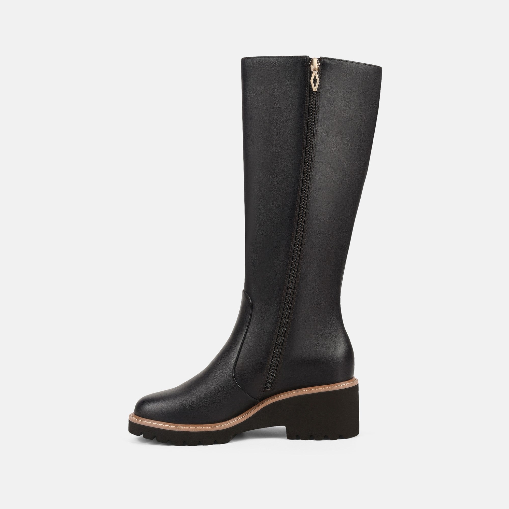 HUSH PUPPIES WELLA GROUND COFFEE - Women High Boots - Collective Shoes 