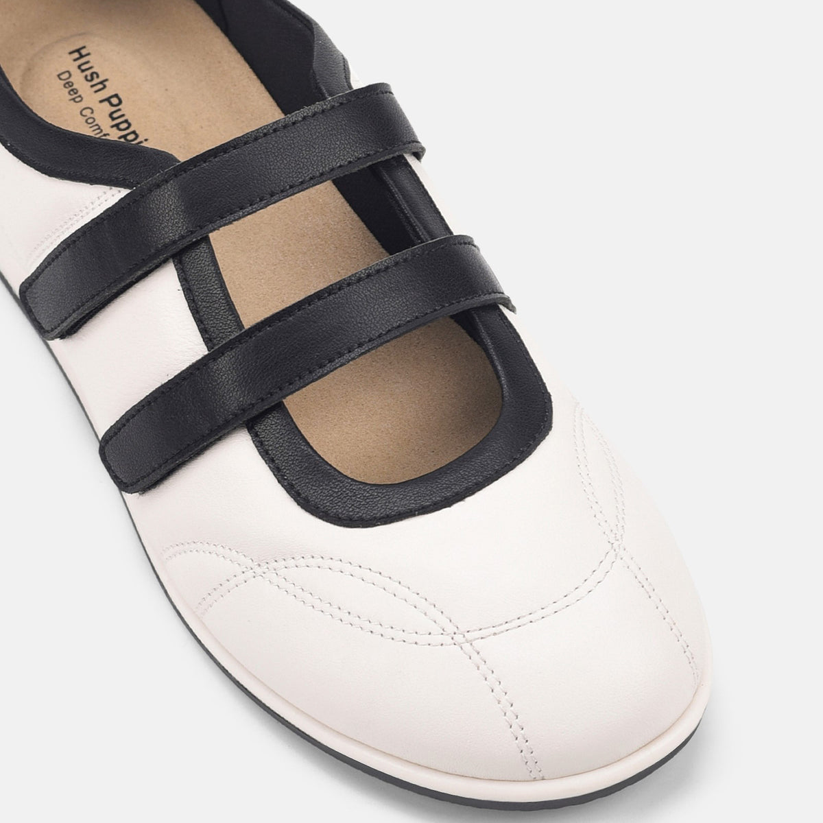 HUSH PUPPIES AMOR WHITE BLACK