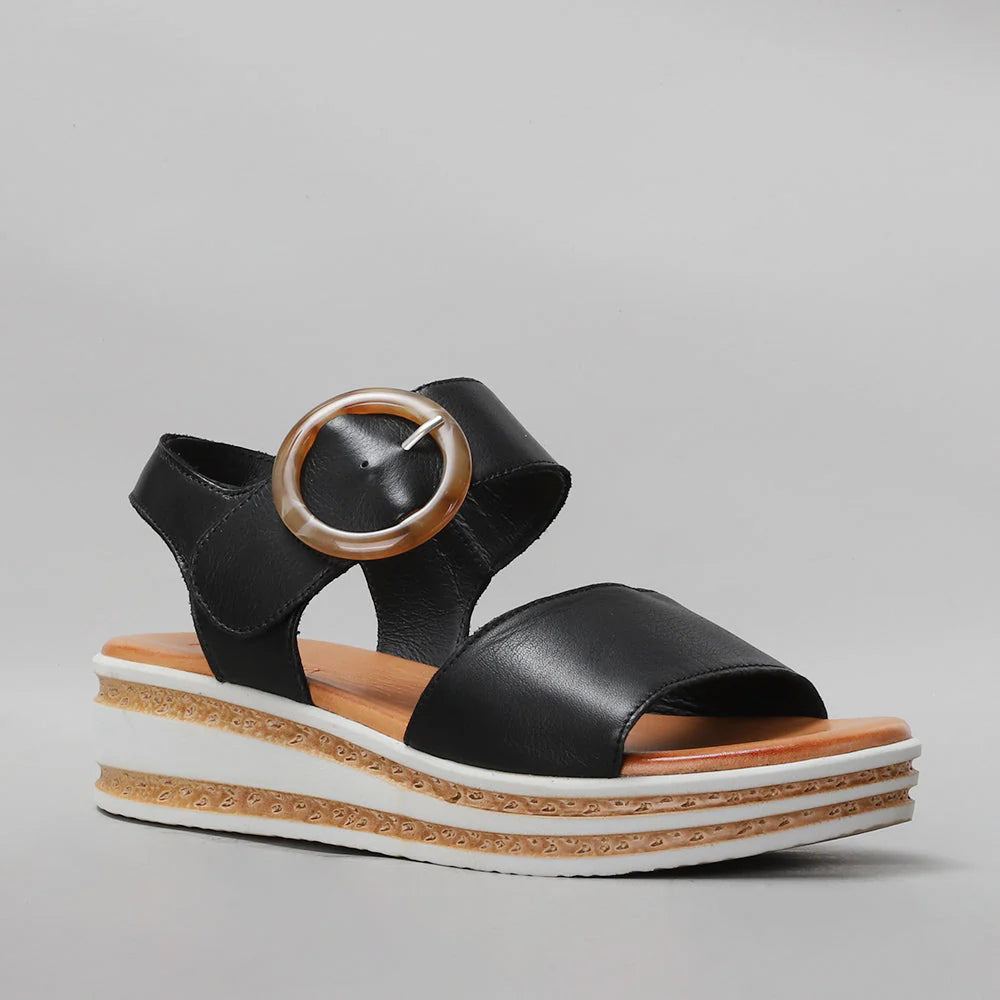 LE SANSA GUARD BLACK - Women Sandals - Collective Shoes 