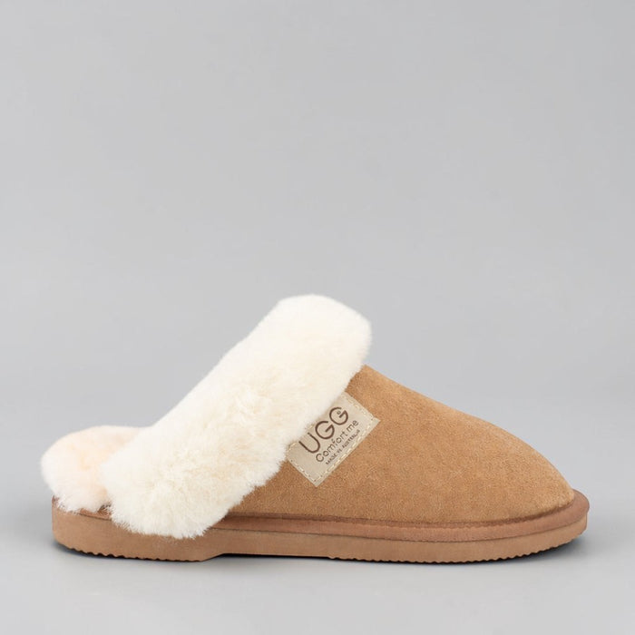 UGG COMFORT ME WOMBAT CHESTNUT - Women slippers - Collective Shoes 