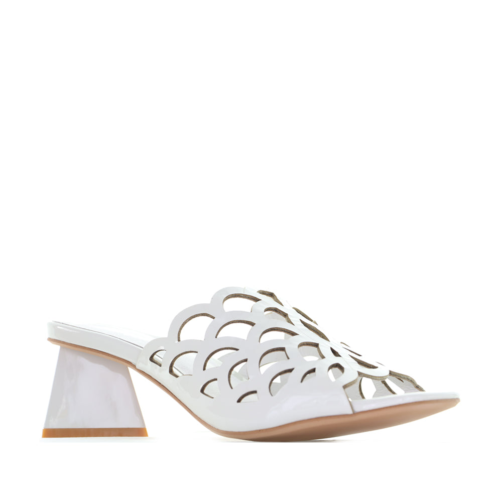 DJANGO & JULIETTE ILESAT WHITE PATENT - Women Heels - Collective Shoes 