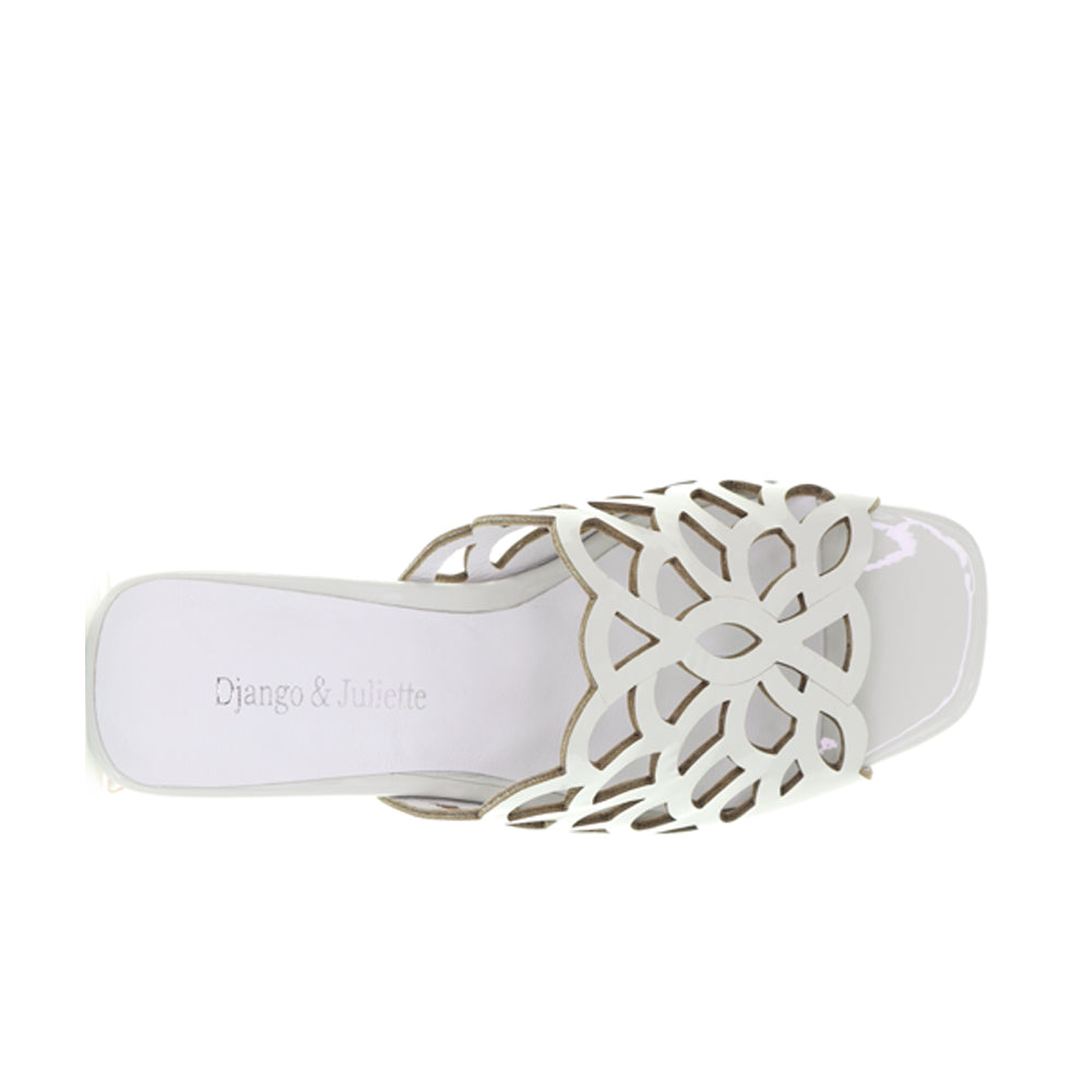 DJANGO & JULIETTE ILESAT WHITE PATENT - Women Heels - Collective Shoes 