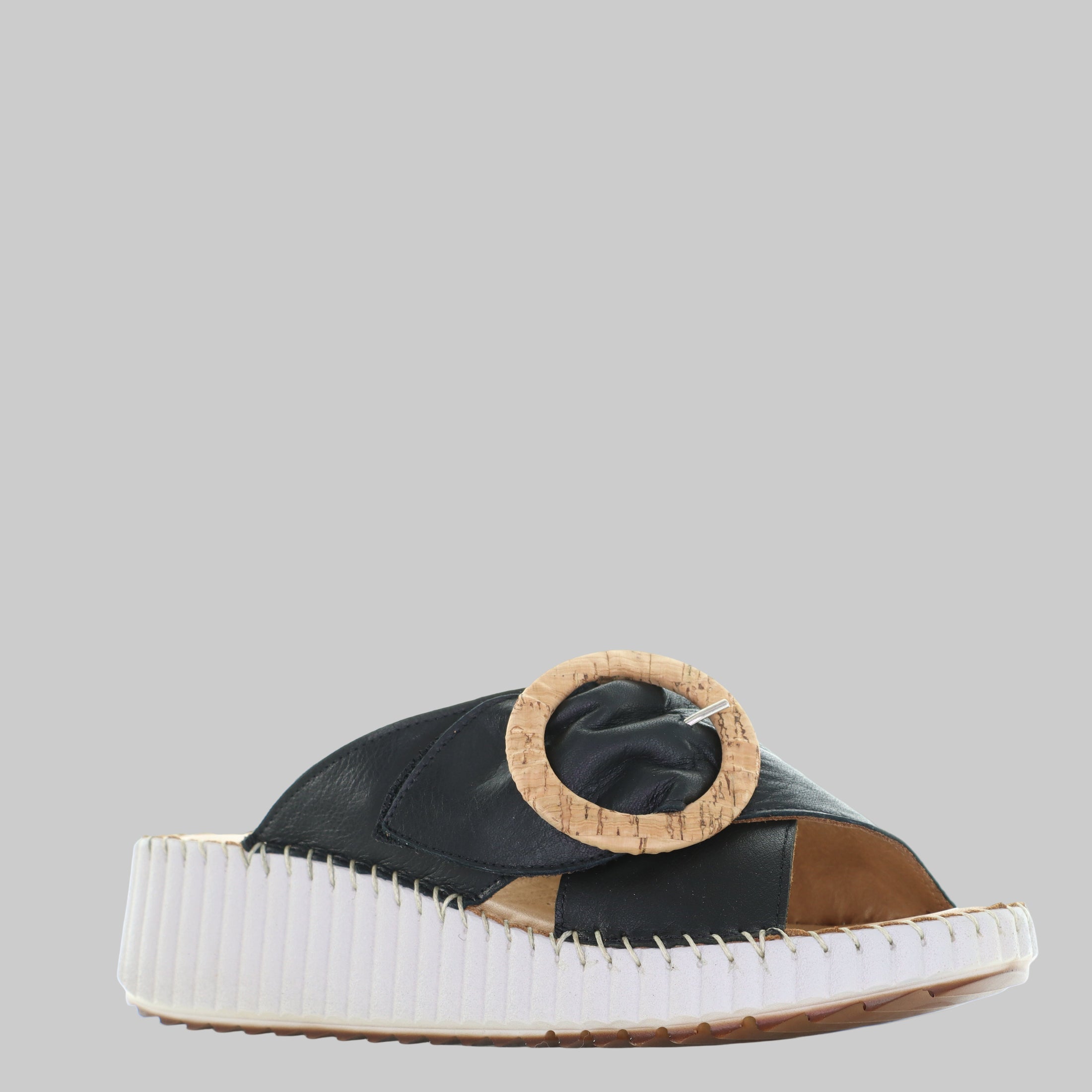 CABELLO TORCH BLACK - Women Slides - Collective Shoes 