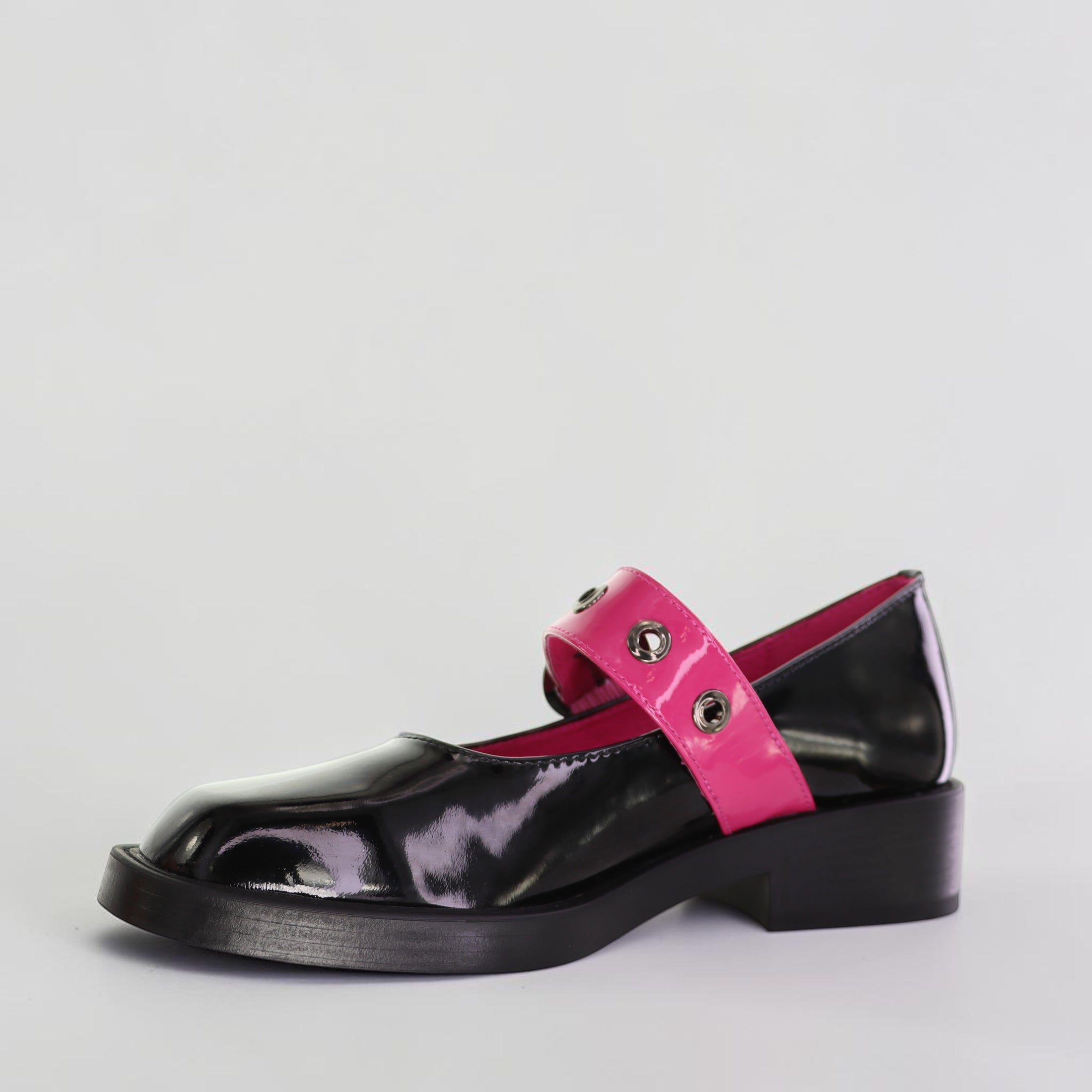 BRESLEY POLAVA BLK/HOTPINK PAT - Women Mary Jane - Collective Shoes 