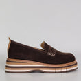 Load image into Gallery viewer, DJANGO & JULIETTE GLAMMS CHOCO COGNAC SUEDE - Women Loafers - Collective Shoes 
