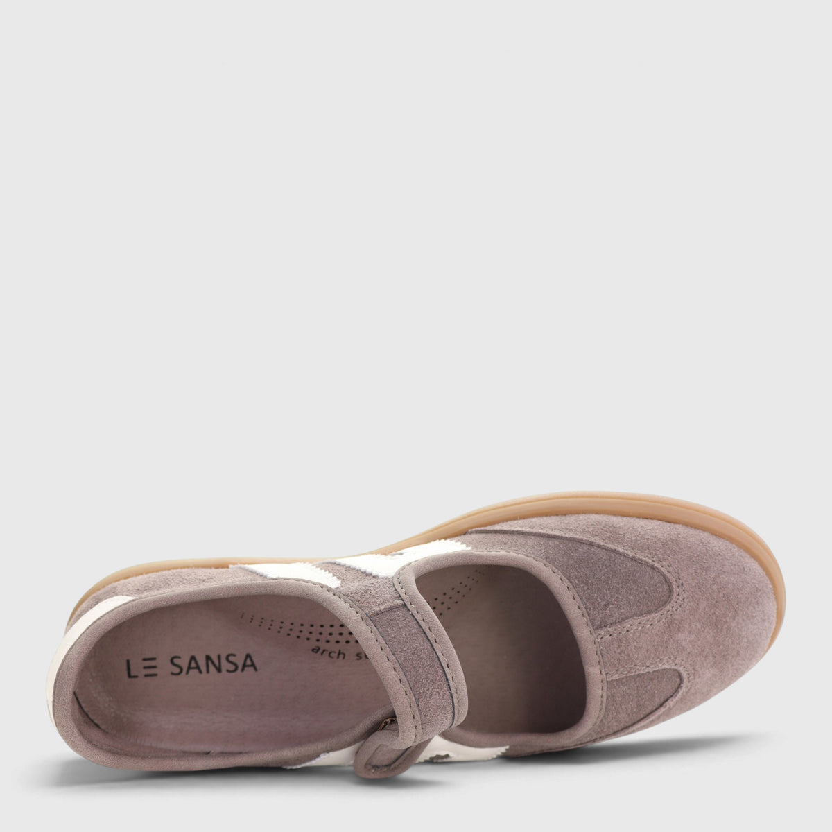 LE SANSA JULIETTE BROWN SUEDE IVORY