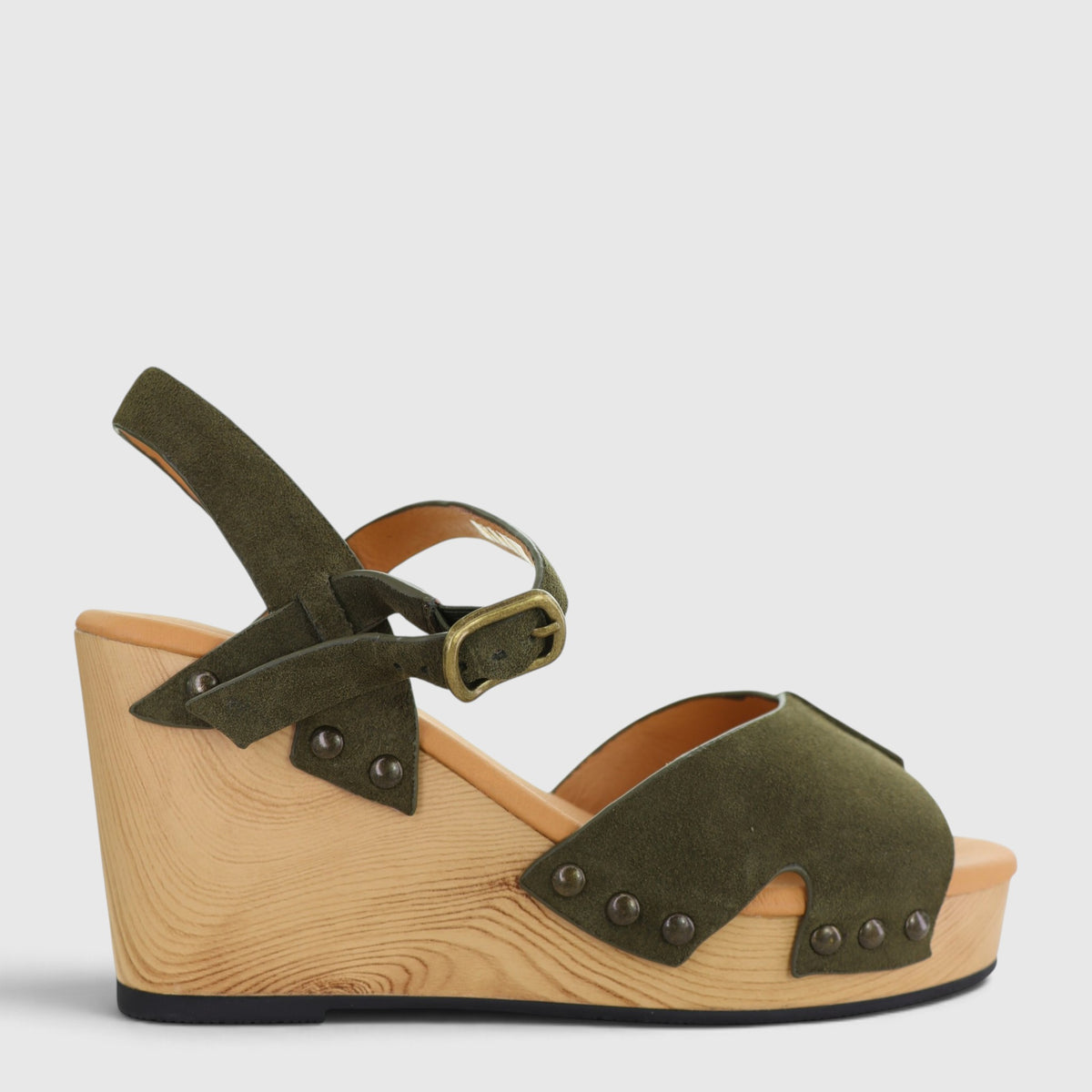 TAMARA LONDON BILBO OLIVE SUEDE - Women Sandals - Collective Shoes 
