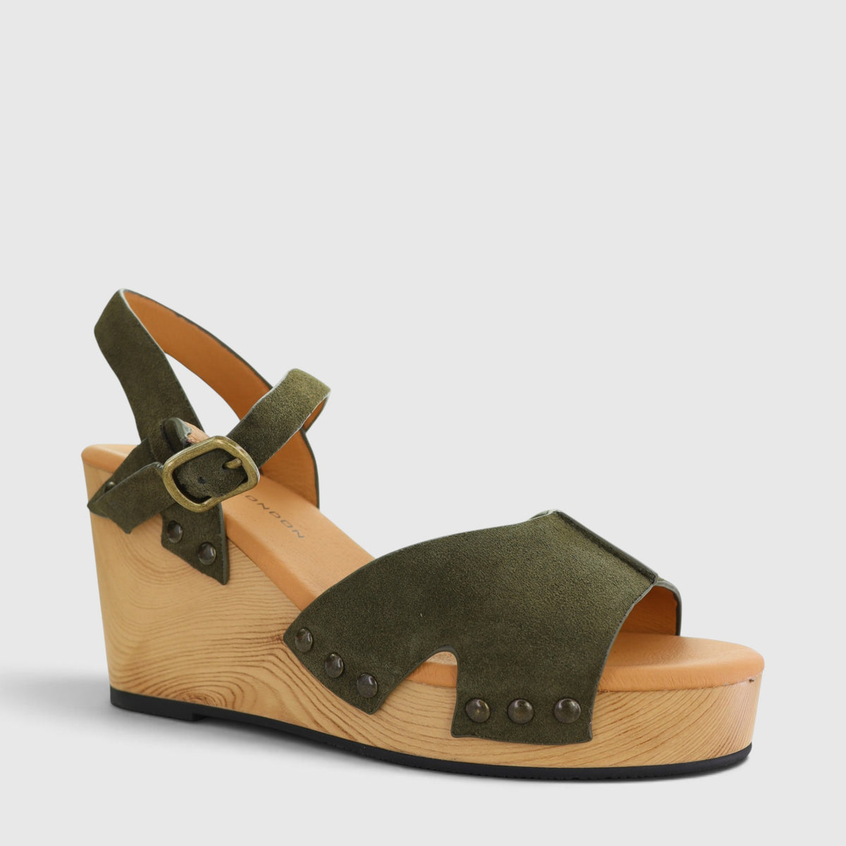 TAMARA LONDON BILBO OLIVE SUEDE - Women Sandals - Collective Shoes 