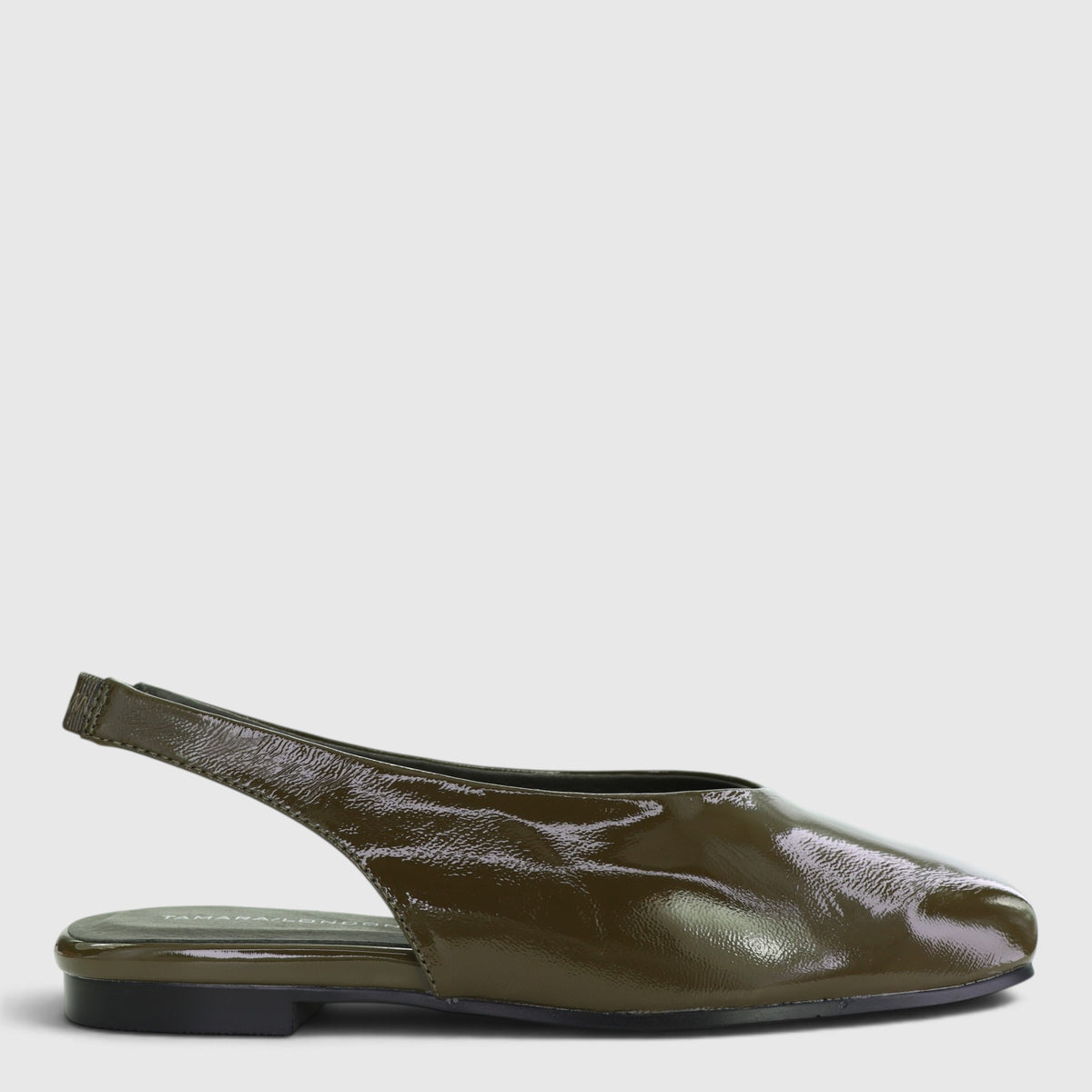 TAMARA LONDON BRIELL OLIVE PATENT - Women Sandals - Collective Shoes 