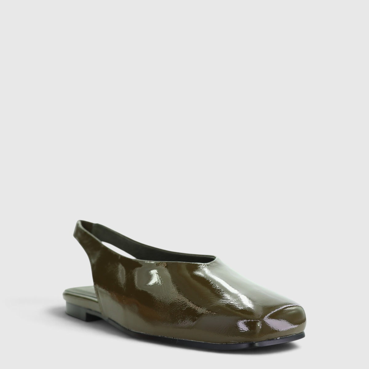 TAMARA LONDON BRIELL OLIVE PATENT - Women Sandals - Collective Shoes 