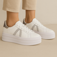 Load image into Gallery viewer, ALFIE & EVIE ISLAND WHITE SILVER - Women Sneakers - Collective Shoes 
