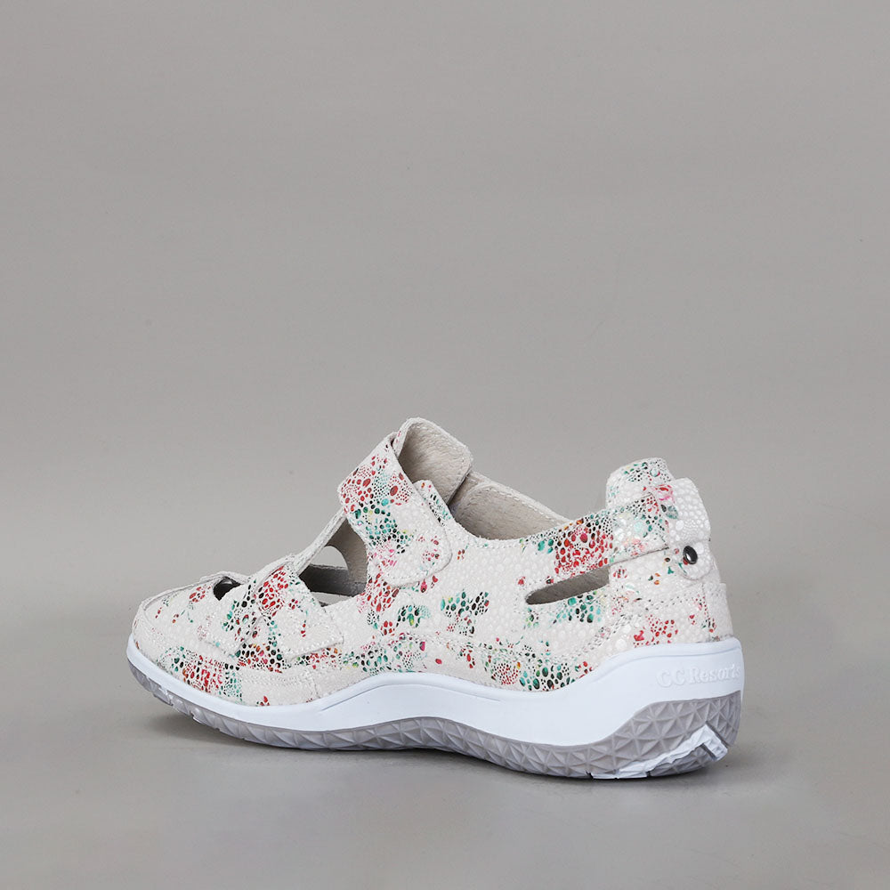 CC RESORTS JACKIE WHITE GREEN FLORAL - Women Casuals - Collective Shoes 