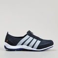 Load image into Gallery viewer, CC Resorts Jada casuals in navy and baby blue, side view showing comfortable fabric and stylish design.
