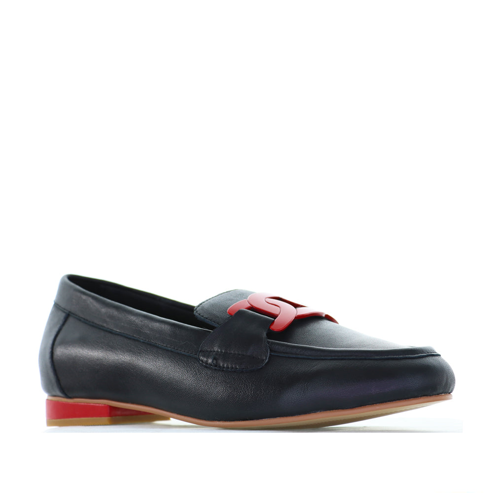 NAKED ARCHES JAP BLACK RED - Women Loafers - Collective Shoes 