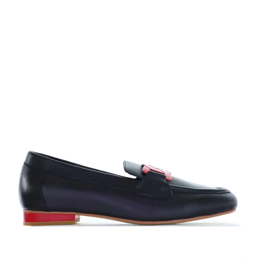 NAKED ARCHES JAP BLACK RED - Women Loafers - Collective Shoes 
