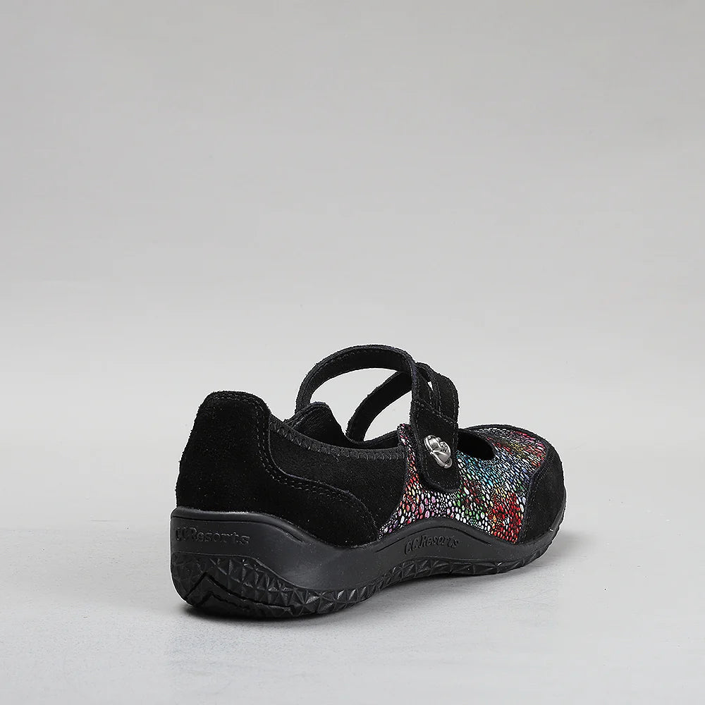 CC RESORTS JASMYN BLACK FLORAL - Women Casuals - Collective Shoes 