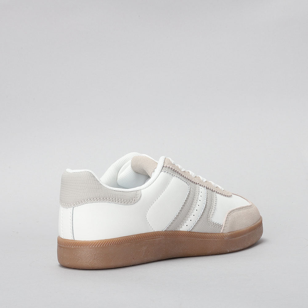 LE SANSA JASPER WHITE/GREY - Women Sneakers - Collective Shoes 