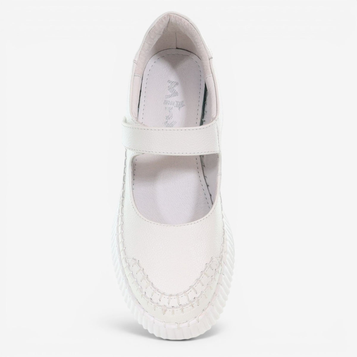 MINX JAYNE WHITE MILLED - Women Mary Jane - Collective Shoes 