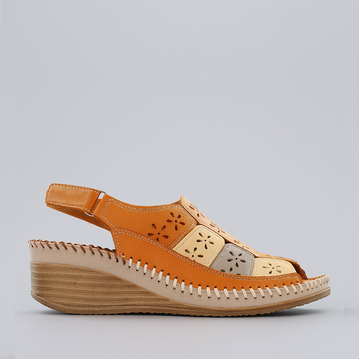 LE SANSA KIRRA TAN MULTI - Women Sandals - Collective Shoes 