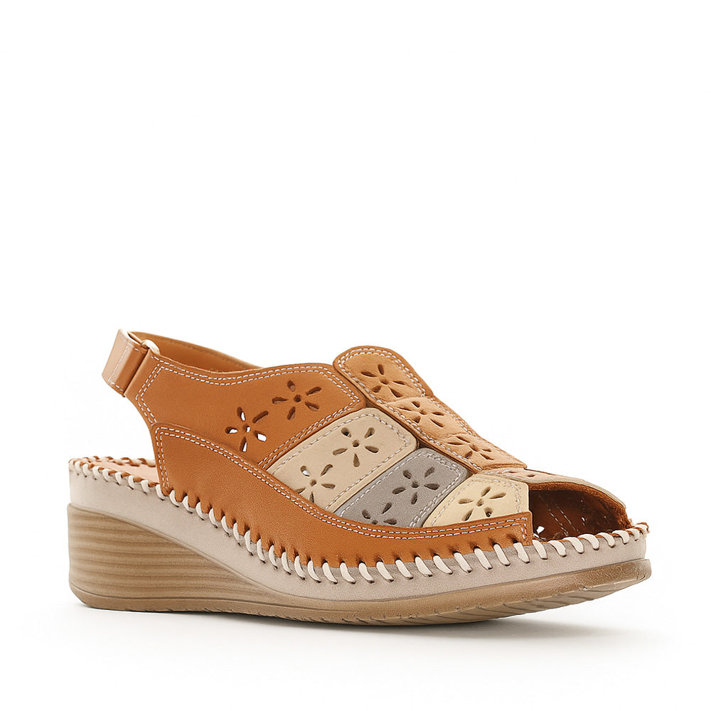 LE SANSA KIRRA TAN MULTI - Women Sandals - Collective Shoes 
