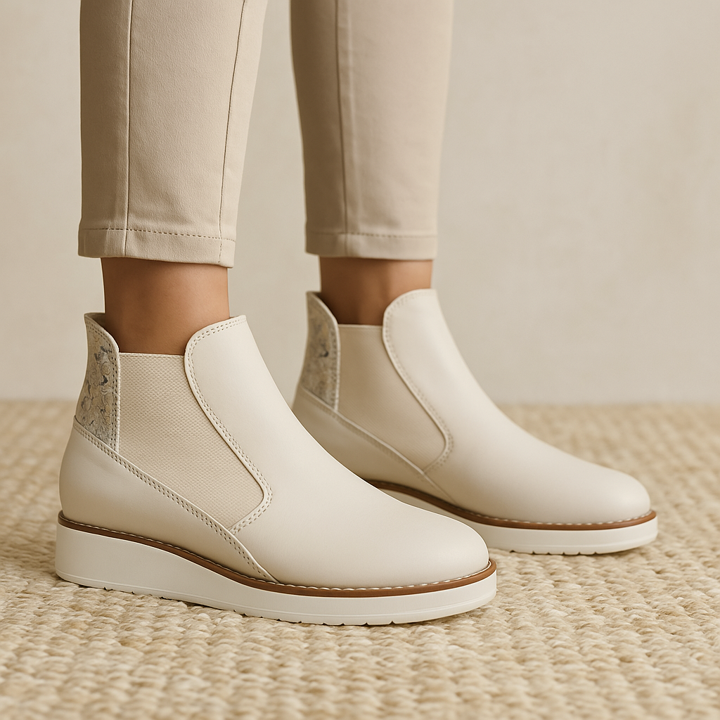 LE SANSA RALLY BEIGE SNAKE PRINT - Women Boots - Collective Shoes 