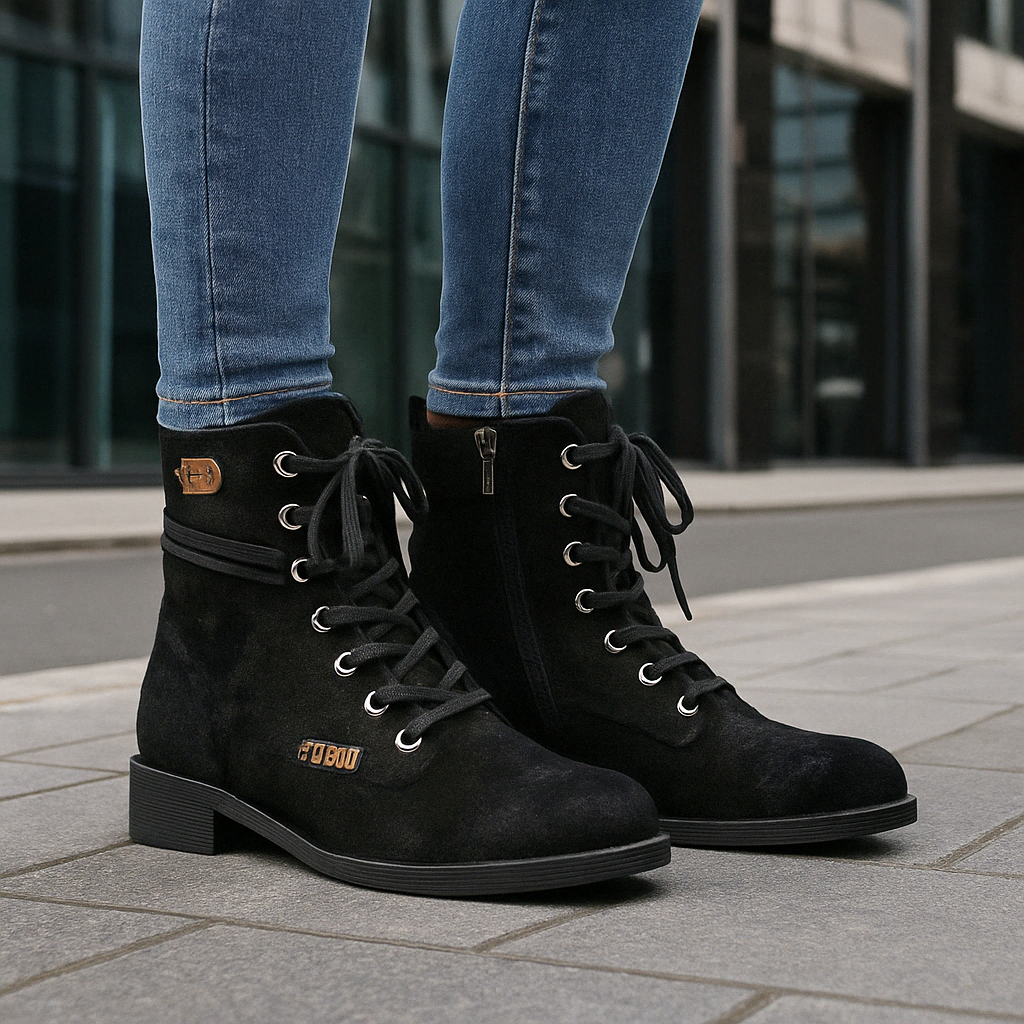 LE SANSA ROSA BLACK PRINT - Women Boots - Collective Shoes 