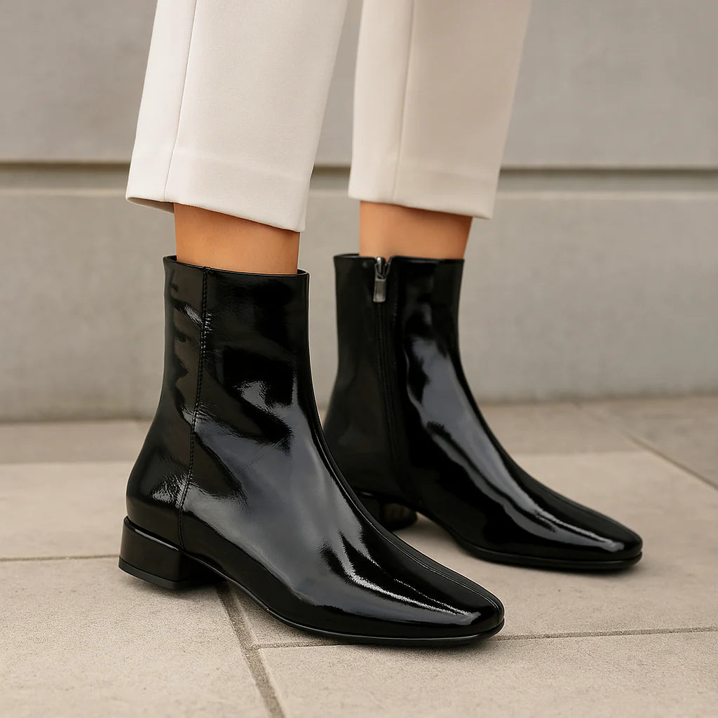 LE SANSA SASHA BLACK PATENT - Women Boots - Collective Shoes 
