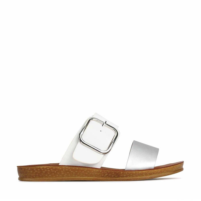 LOS CABOS DOTI SILVER WHITE - Women Flats - Collective Shoes 