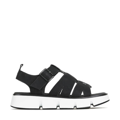 LOS CABSO MADERA BLACK - Women Sandals - Collective Shoes 