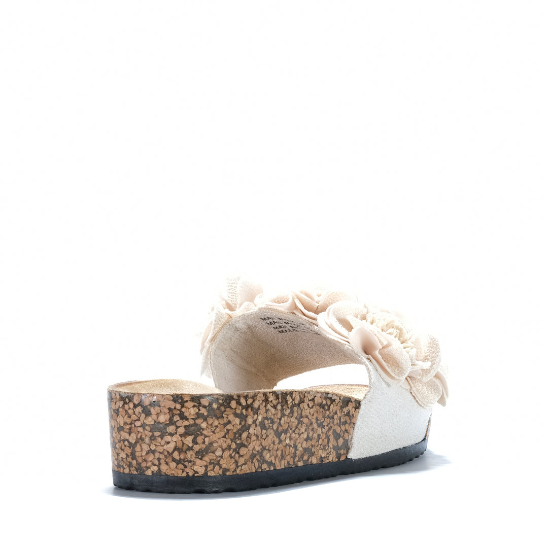 LOS CABOS CORSAGE NATURAL - Women Slides - Collective Shoes 