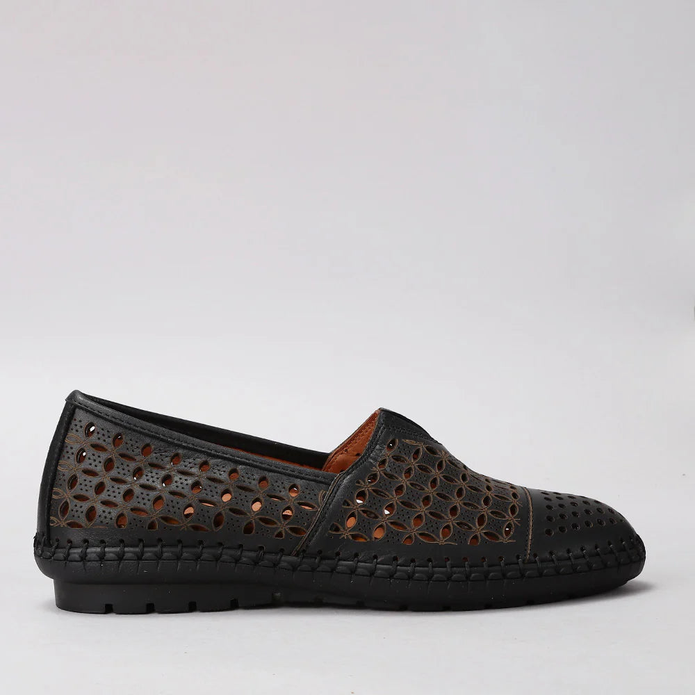 LE SANSA MELLOW BLACK - Women Slip On - Collective Shoes 