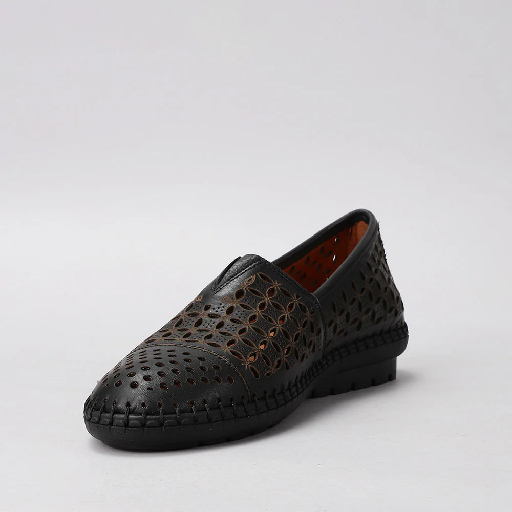 LE SANSA MELLOW BLACK - Women Slip On - Collective Shoes 