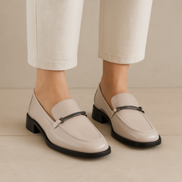 MILA RAINE VANESSA MUSHROOM - Women Loafers - Collective Shoes 