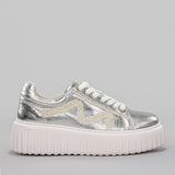 SILVER METALLIC SCRUNCH