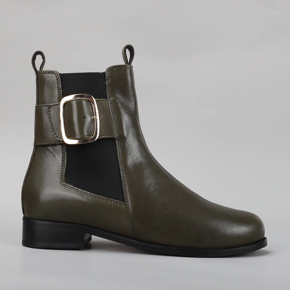 LE SANSA MISTER OLIVE - Women Boots - Collective Shoes 