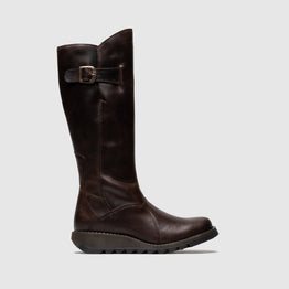 FLY LONDON MOL DK BROWN - Women High Boots - Collective Shoes 