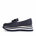 Load image into Gallery viewer, DJANGO & JULIETTE EAILA NAVY LEATHER - Women Loafers - Collective Shoes 

