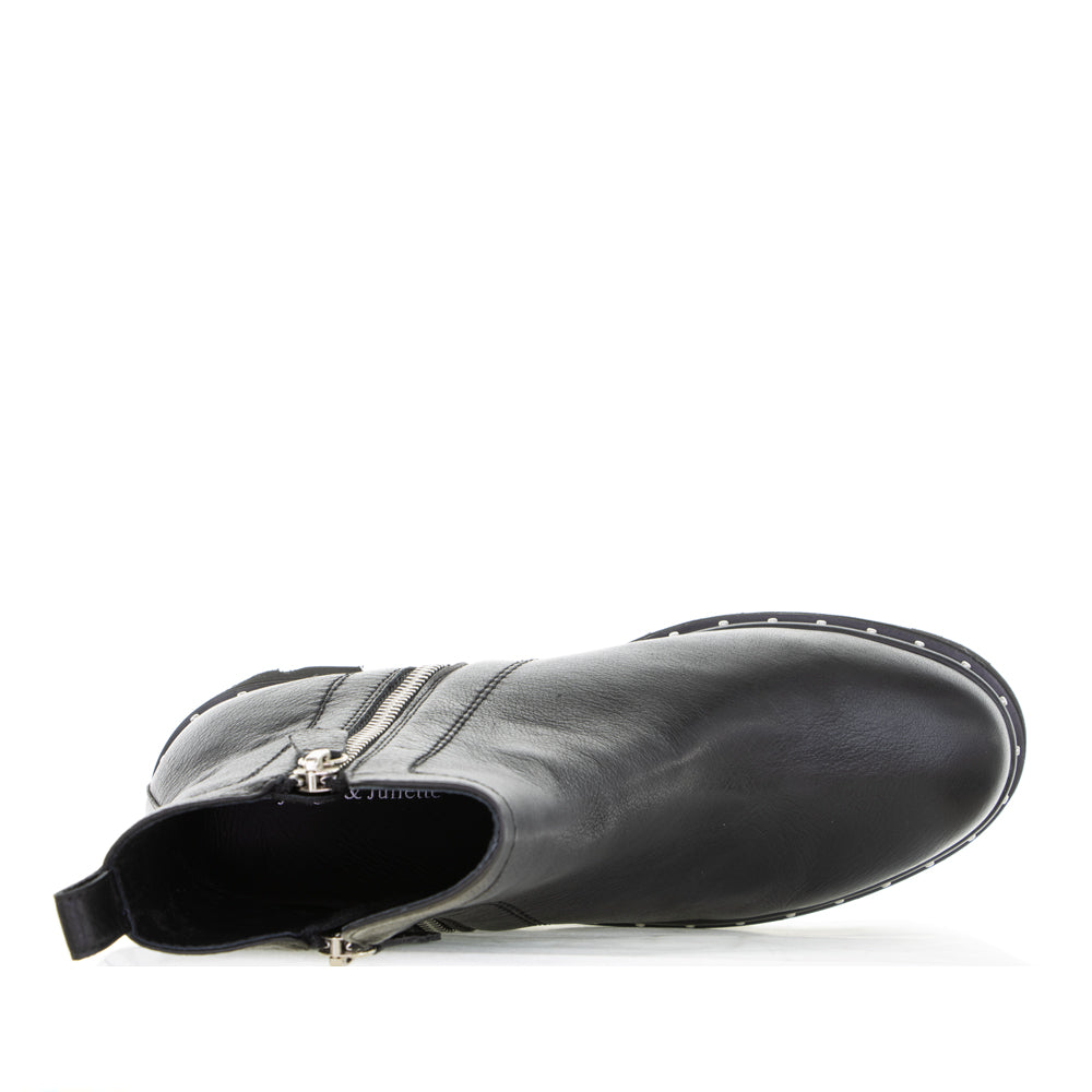DJANGO & JULIETTE OSPOTT BLACK SILVER - Women Boots - Collective Shoes 