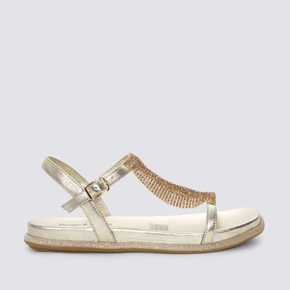 DJANGO & JULIETTE YERRYS PALE GOLD - Women Sandals - Collective Shoes 
