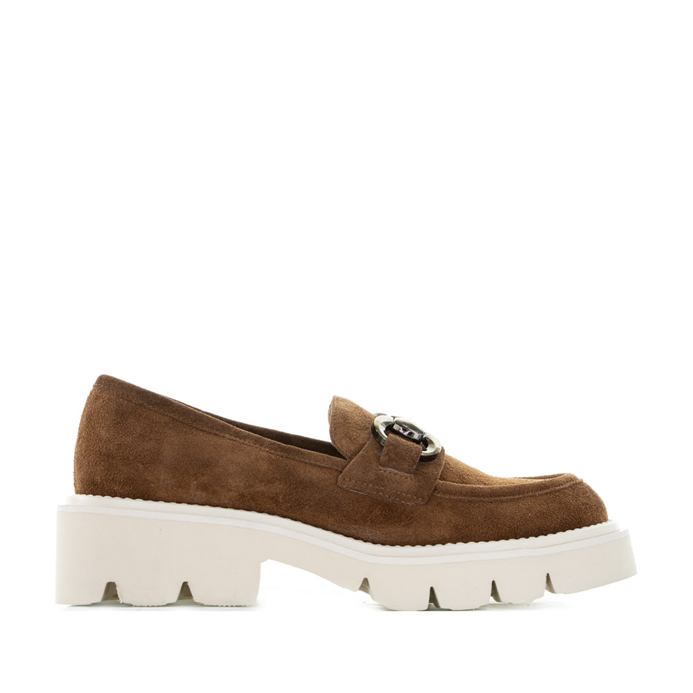 TAMARA LONDON PARGO DK TAN SUEDE - Women Loafers - Collective Shoes 