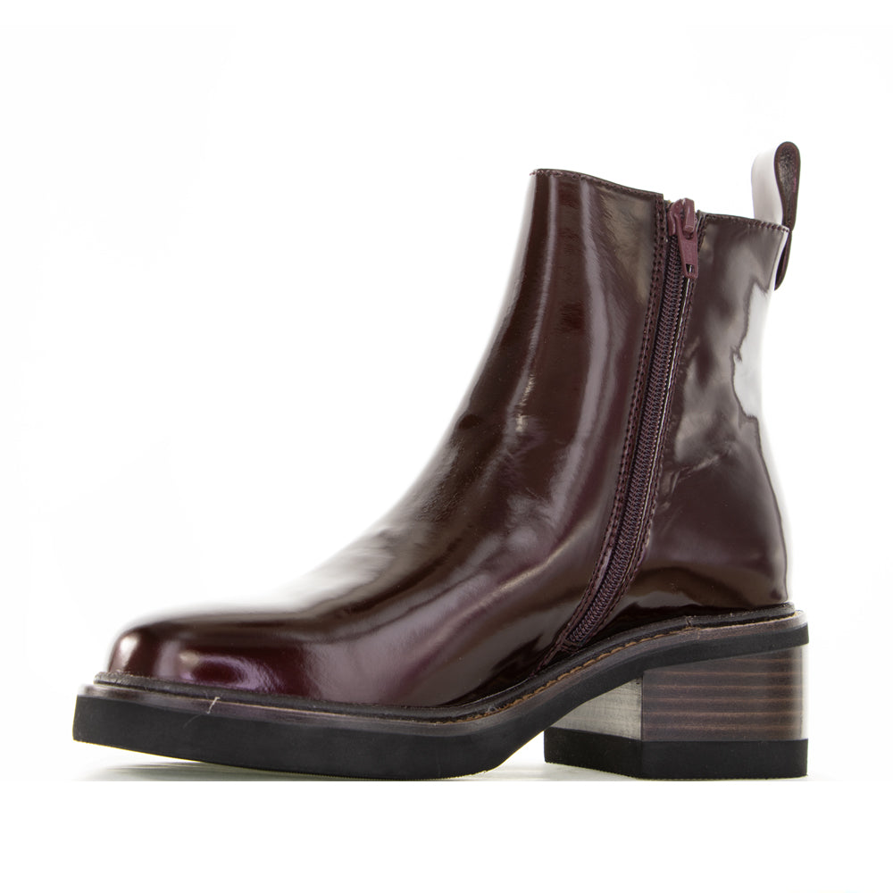 Shop Bresley Patrol Black Patent Women Boots | Collective Shoes NZ