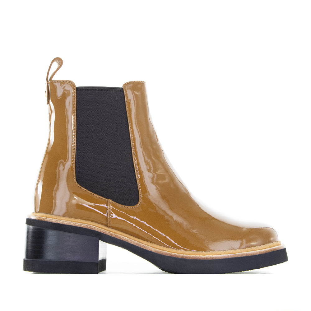 BRESLEY PATROL CAMEL PATENT - Women Boots - Collective Shoes 