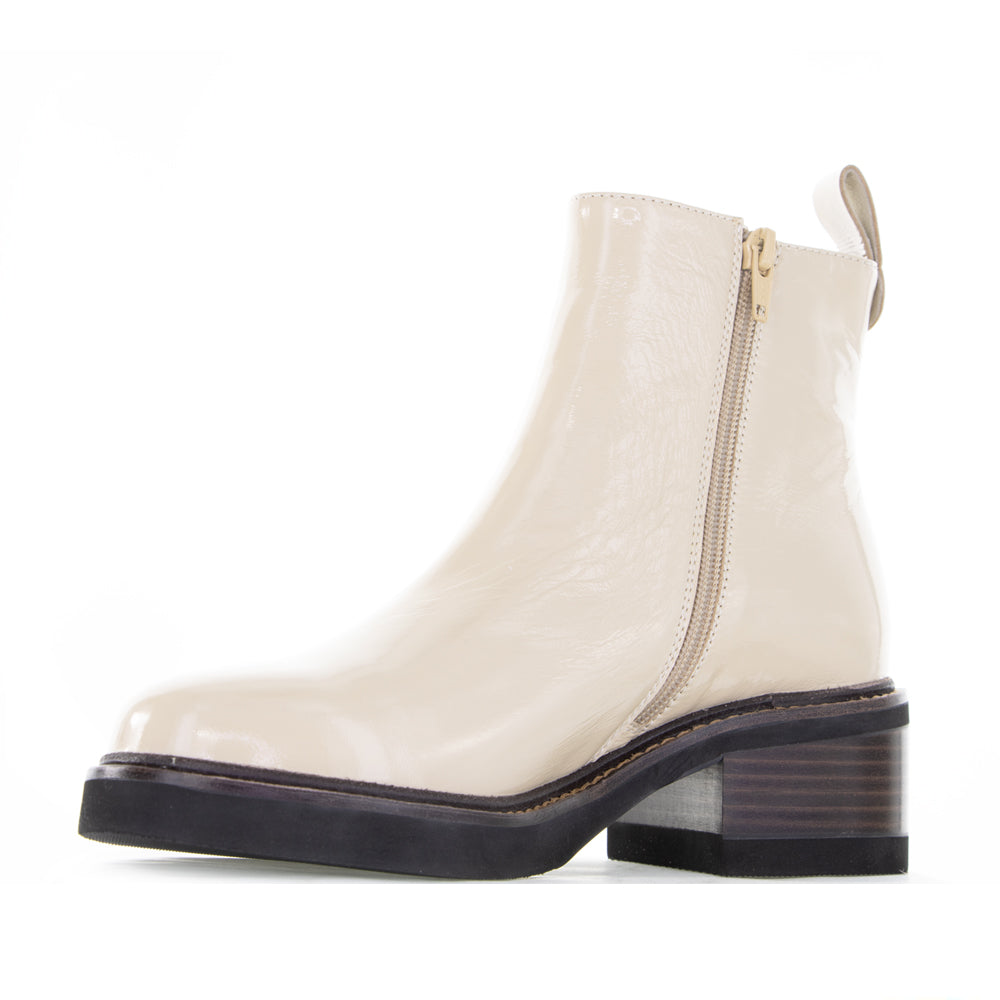 BRESLEY PATROL NUDE PATENT - Women Boots - Collective Shoes 