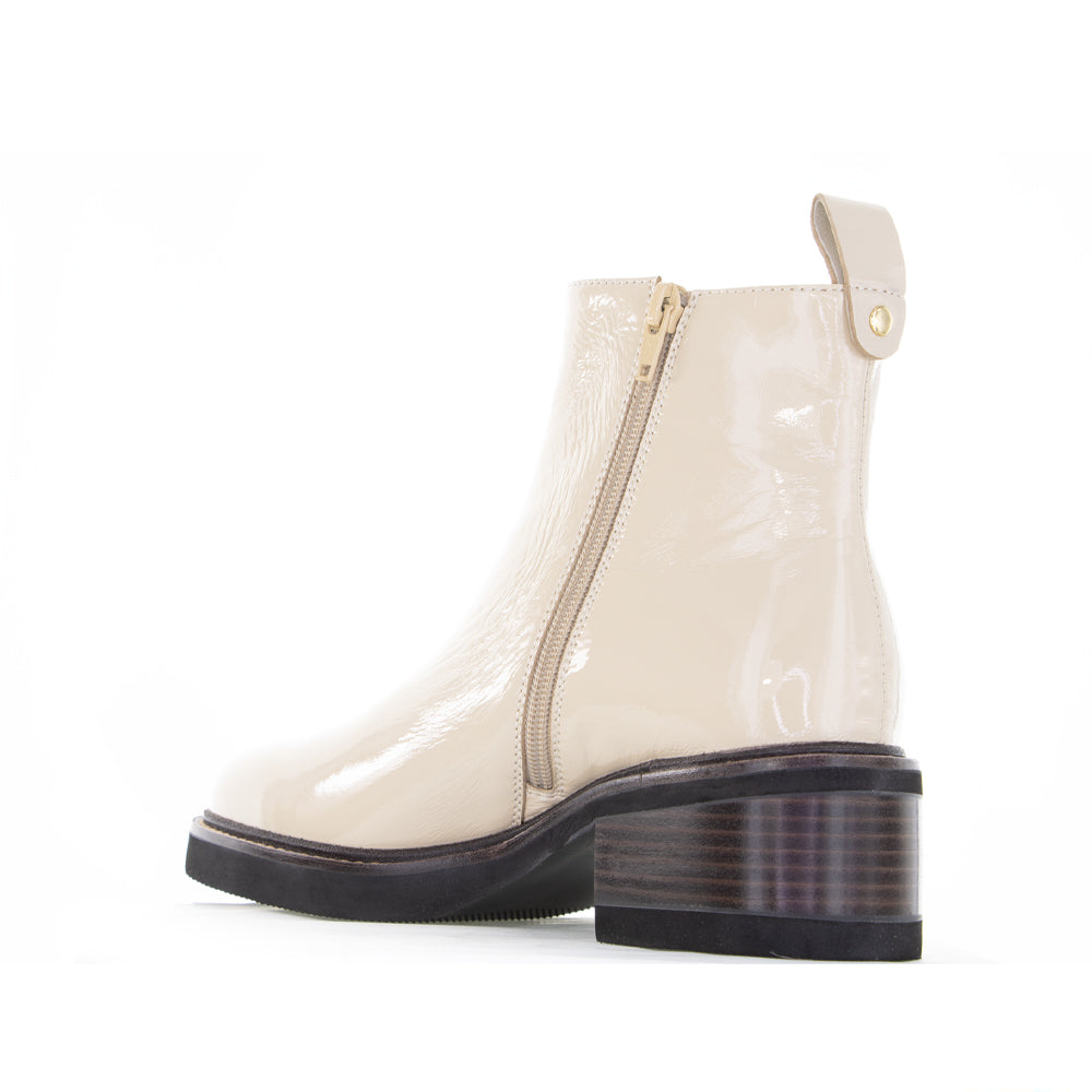 BRESLEY PATROL NUDE PATENT - Women Boots - Collective Shoes 