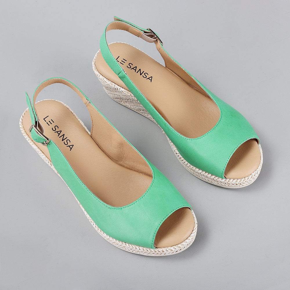 LE SANSA PETUNIA FERN GREEN - Women Sandals - Collective Shoes 