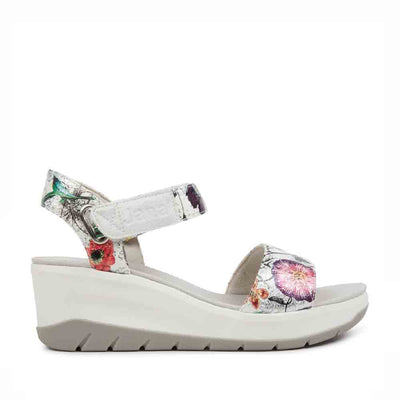 PLANET SHOES JORDIE WHITE FLORAL - Women Sandals - Collective Shoes 