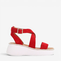 MINX PALAZO RED SUEDE