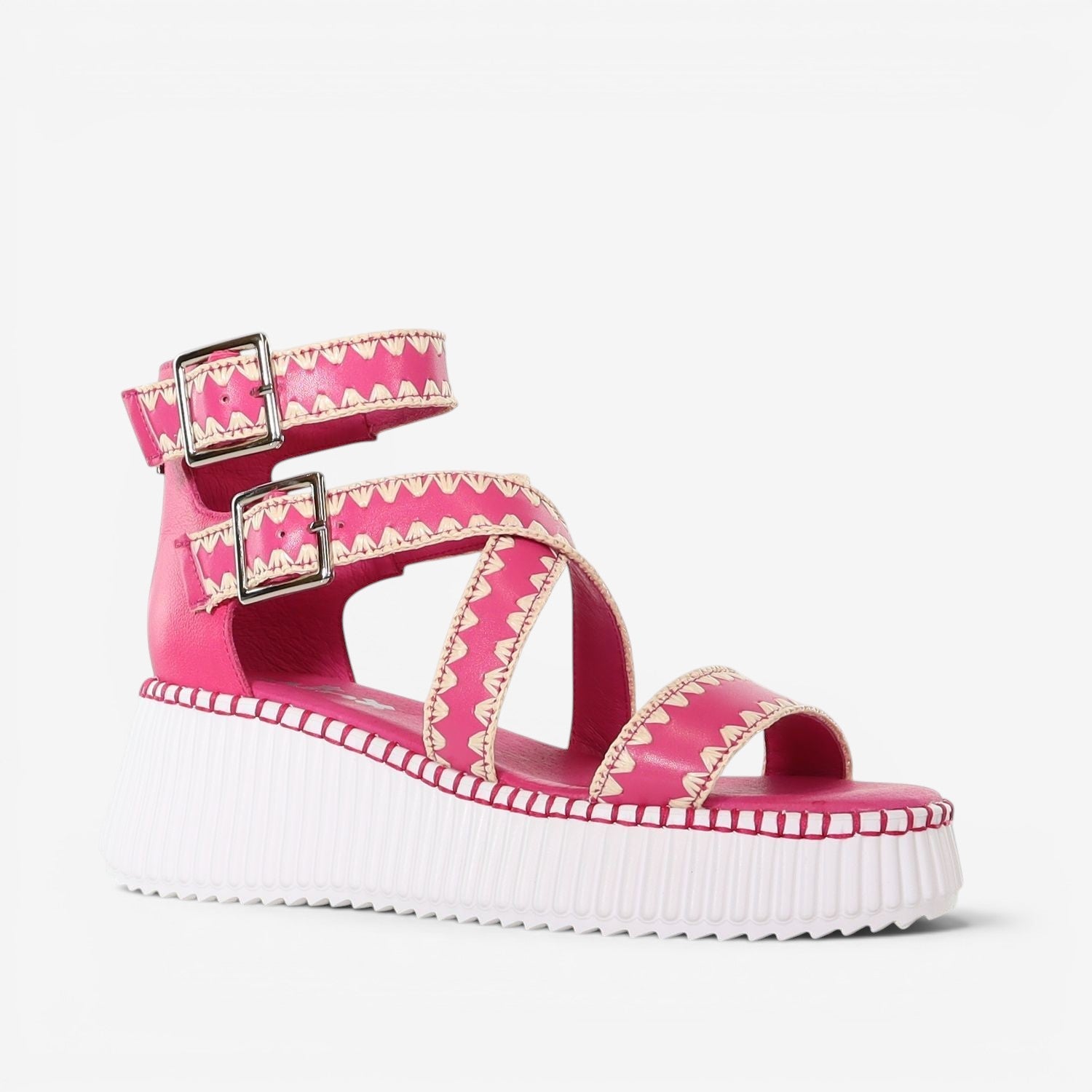 MINX PLAZA WOVEN RASBERRY RAFFIA