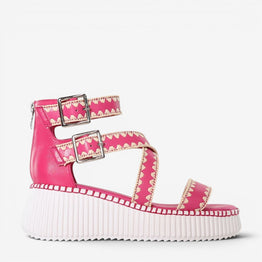 MINX PLAZA WOVEN RASBERRY RAFFIA